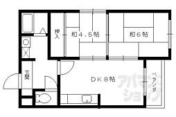 メゾン・ケンモウト 3階2LDKの間取り