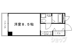 上桂くめマンション 1Kの間取図画像