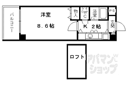 JR東海道・山陽本線 桂川駅 徒歩7分の賃貸マンション 3階1Kの間取り