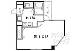 アルティア桂 1階1Kの間取り