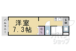 スールメゾン 1階1Kの間取り