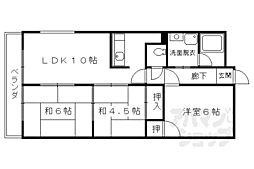 パークサイドコープ林 2階3LDKの間取り