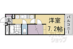 レオパレスＵｒｂａｎ桂坂 1階1Kの間取り