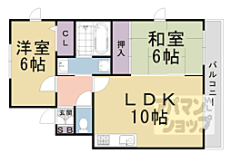 メゾン・シュヴァルマリン 2LDKの間取図画像