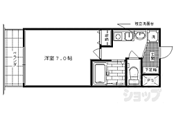 阪急京都本線 西院駅 徒歩9分の賃貸マンション 7階1Kの間取り