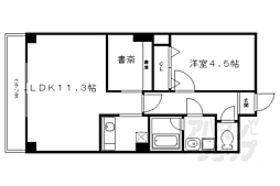 阪急京都本線 西京極駅 徒歩20分の賃貸マンション 4階1LDKの間取り