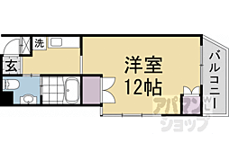シルクコート嵐山 1Kの間取図画像