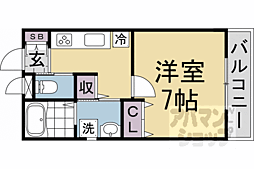 京都地下鉄東西線 太秦天神川駅 徒歩11分の賃貸アパート 2階1Kの間取り