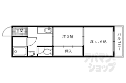 Ｎハウス 2階2Kの間取り