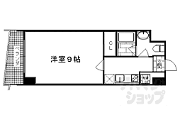 阪急京都本線 西京極駅 徒歩2分の賃貸マンション 2階1Kの間取り