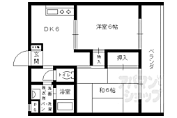 アヴェニール向陽 2DKの間取図画像