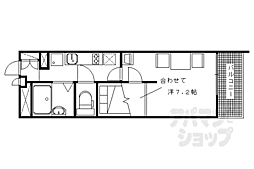 レオパレスKAPPLUS 1Kの間取図画像
