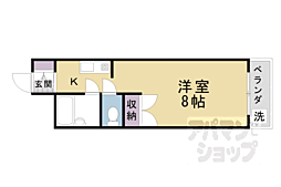神足terrace 1Kの間取図画像