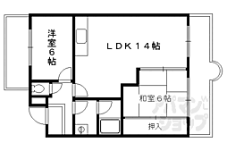 シャンポール蘭 2LDKの間取図画像