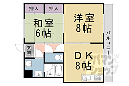 弥生マンション 2DKの間取図画像