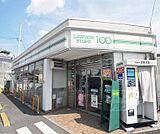 ローソンストア100上桂山田口店まで300m