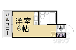フロイデ東向日 ワンルームの間取図画像
