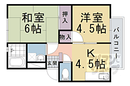 サンライフウィンディアA 2DKの間取図画像