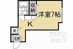 スタジオーネ桂 1Kの間取図画像