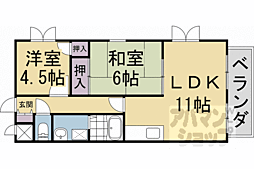 フォレクレール 2LDKの間取図画像