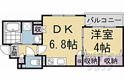 レイリオン 1DKの間取図画像