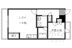 第10長栄アビタシオン清水 1LDKの間取図画像