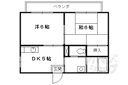ハイツイースト 2DKの間取図画像
