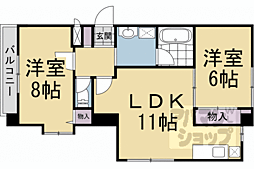シベール 2LDKの間取図画像