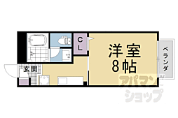 グレースフル長岡京 1Kの間取図画像
