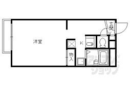 レオパレスライフタナカ 1Kの間取図画像