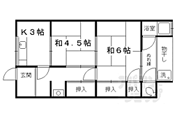 三幸荘 2Kの間取図画像