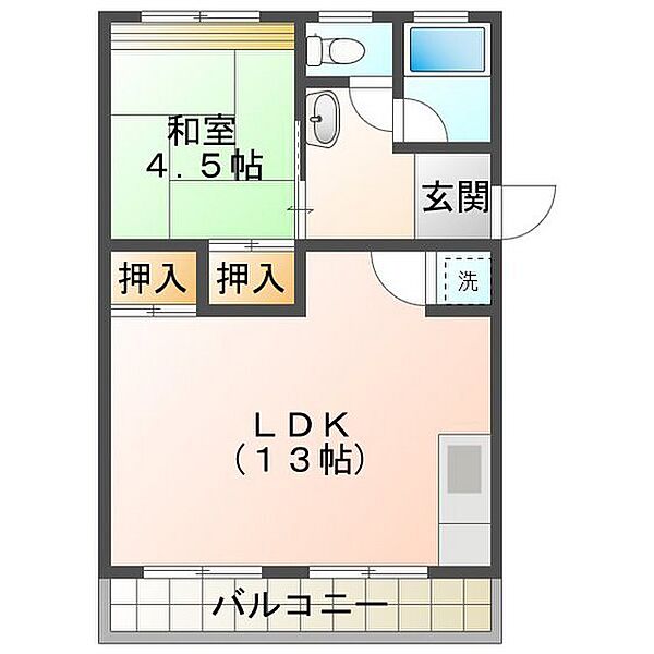 新町ハイツ 302｜三重県津市南新町(賃貸マンション1LDK・3階・38.71㎡)の写真 その2