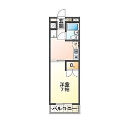 NOVAERA 1DKの間取図画像