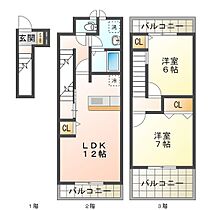 風の郷 202 ｜ 三重県津市川添町（賃貸アパート2LDK・3階・66.21㎡） その2