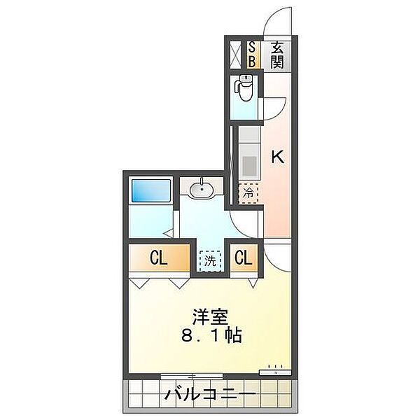 エスタシオン津 206｜三重県津市上浜町1丁目(賃貸アパート1K・2階・32.01㎡)の写真 その2