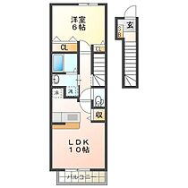 プチ・ショコラ 202 ｜ 三重県津市南丸之内（賃貸アパート1LDK・2階・42.80㎡） その2