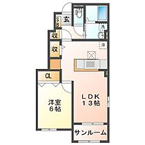 サニースクエアII 101 ｜ 三重県津市一身田中野（賃貸アパート1LDK・1階・50.05㎡） その2