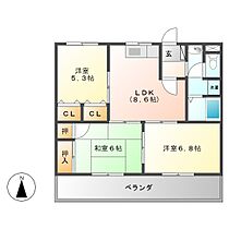 リュミエール 303 ｜ 三重県津市津興（賃貸マンション3LDK・3階・59.11㎡） その2