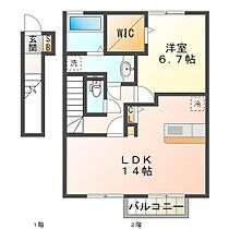 グレイスアベニュー一身田　Ａ 202 ｜ 三重県津市一身田中野（賃貸アパート1LDK・2階・57.14㎡） その2