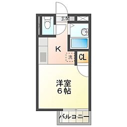 間取図画像 1K