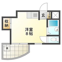 セントラルMカレッジ 1Kの間取図画像