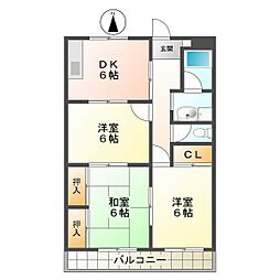 TBコーポ 3DKの間取図画像
