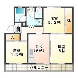 川田コーポラスＢ 2階