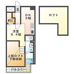 サンビーチ海輝 1SDKの間取図画像