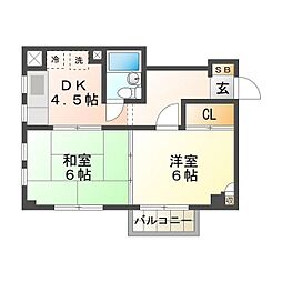 NOVAERA 2DKの間取図画像