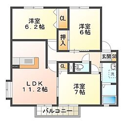 シャンブル南ヶ丘B棟 2階