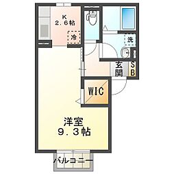 プレジオ 1Kの間取図画像