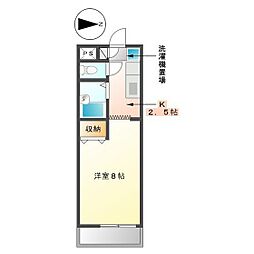 OMレジデンス千里 1Kの間取図画像
