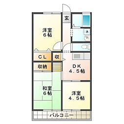 ベルメゾン194 3DKの間取図画像