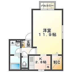 プレジオ 1Kの間取図画像